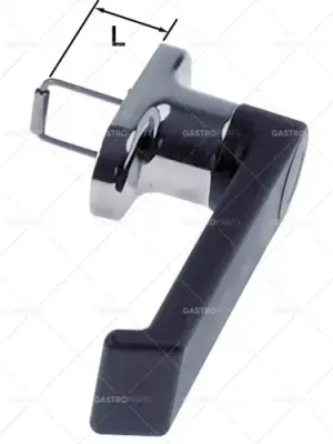 Autentický madlo pro horké zařízení L 145mm B 40mm H 62mm délka pružiny 33 mm černý vnitřek