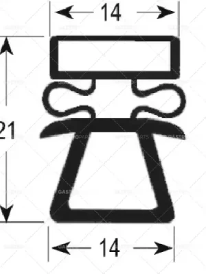 Přímo Od Výrobce profil těsnění pro chladicí zařízení 9162 š 585 mm v 406 mm vnější rozměr