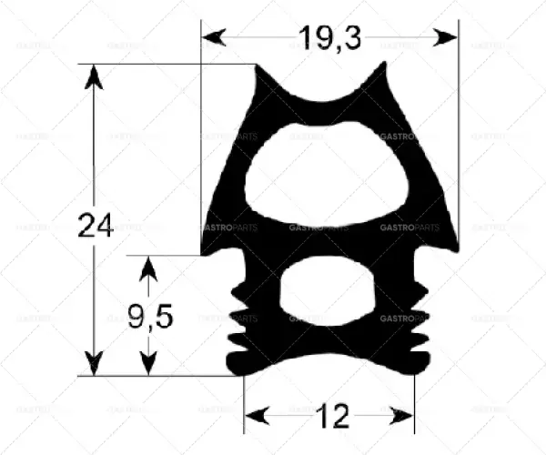 profil těsnění trouby 2780 Š 690mm D 860mm vnější rozměr Množství 1 Sezónní Sleva