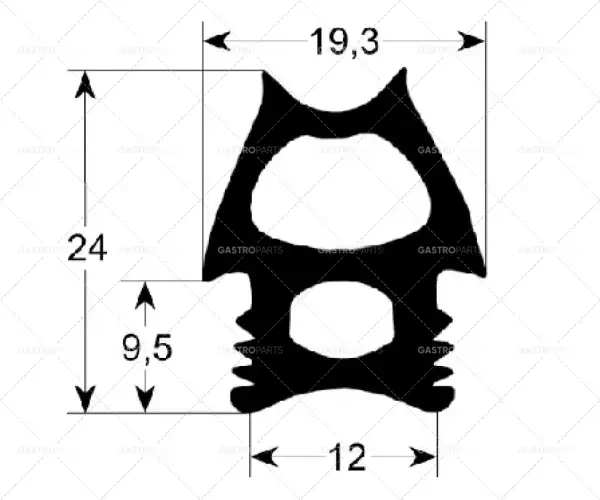 profil těsnění trouby 2780 Š 630mm D 690mm vnější rozměr Množství 1 Akční Cena