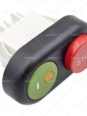 Akční Cena Tlačítko rozměr 30x22mm červená / zelená 2CO 250V 16A Stop / I Připojení plochý konektor 6,3 mm