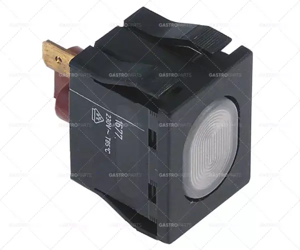 Novinka montážní rozměry kontrolky 30x22mm 230V bílé připojení vnější faston 6,3mm