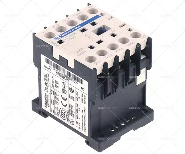 výkonový stykač odporová zátěž 20A 230VAC (AC3/400V) 9A/4kW hlavní kontakty 2NO/2NC Objednat Nyní