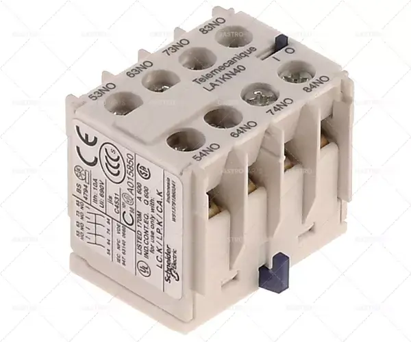 pomocné kontaktní kontakty 4NC AC15 10A pro stykače LC1K šroubové připojení LA1KN04 Autentický