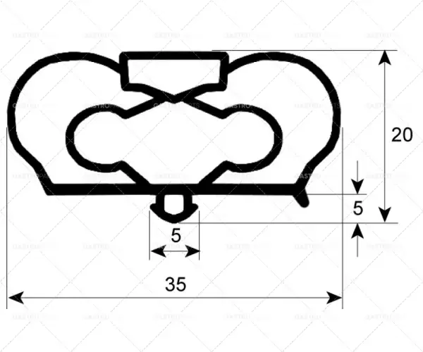 Nízká Cena profil těsnění pro chladicí zařízení 9798 š 631 mm v 1542 mm velikost zátky