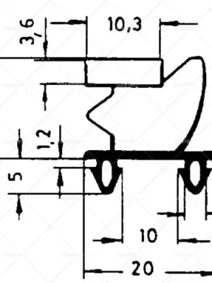 Finální Výprodej profil těsnění pro chladicí zařízení 9795 š 648 mm d 1533 mm velikost zátky