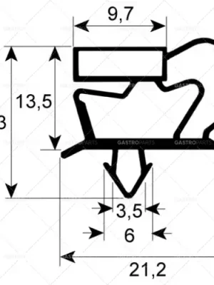Profil studený spoj 9048 B 485 mm L 606 mm Steckmaß Nejprodávanější