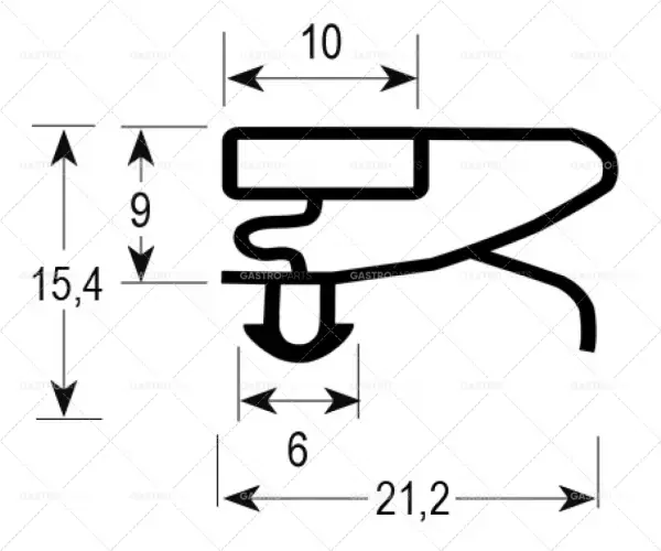 profil těsnění pro chladicí zařízení 9753 š 651 mm d 741 mm velikost zátky Výhodná Nabídka