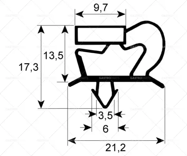 profil těsnění pro chladicí zařízení 9048 š 640 mm d 725 mm velikost zátky Vrácení Zdarma