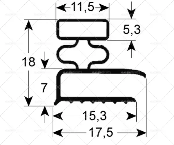 profil chladicího těsnění 9250 š 322 mm d 1552 mm vnější rozměr Pouze Dnes
