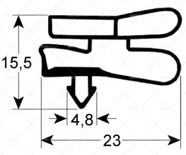 Sezónní Sleva Těsnění pro chladicí zařízení 9151 vnější rozměr š 558 mm d 1713 mm rozměr zátky š1 548 mm d1 1703 mm
