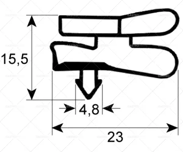 Akce profil těsnění pro chladicí zařízení 9151 š 620 mm d 890 mm velikost zátky