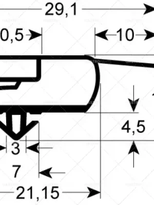 profil těsnění chladicího zařízení 9773 délka 1485 mm šířka 645 mm rozměr podle klínu Ihned K Objednání