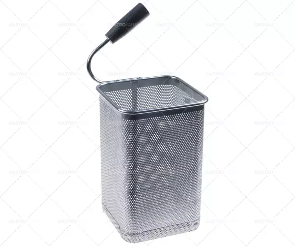 koš na těstoviny v1 240mm š1 155mm d1 155mm d2 120mm v2 300mm h3 380mm nerezová ocel pravý Značkový