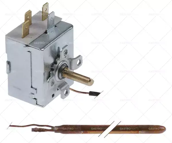 Akce termostat t.max. 86°C teplotní rozsah 0-86°C 1pólová sonda 1CO 16A ø 6,5mm sonda L 98mm
