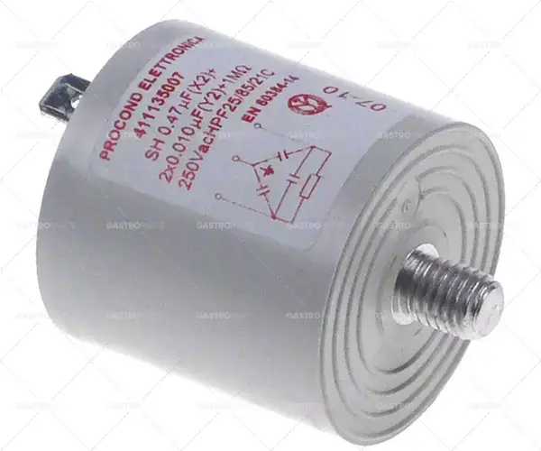 šumový filtr 0,47µf(x2)+2x0,015µf(y2) 1mohm Oblíbený