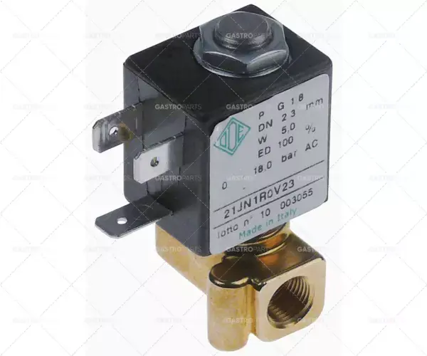 Oblíbený elektromagnetický ventil 2-cestný 230 VAC vstup 1/8" výstup 1/8" připojení 1/8" L 30mm DN 2,3mm
