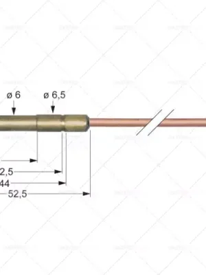 m9x1 termočlánek 1500mm dlouhý připojení k hořáku průměr 6mm(6,5mm) Novinka