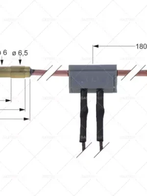 Cenová Bomba Termoelektrické články SIT 600 mm s interrupter M9x1 L zásuvka Ø6.0 (6,5) mm F 6,3 mm