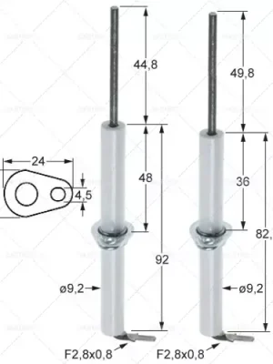Must-Have Sada pojistkových zástrček průměr 1 9,5 mm vnější 2,8 mm délka 1 48 mm délka 2 48 mm