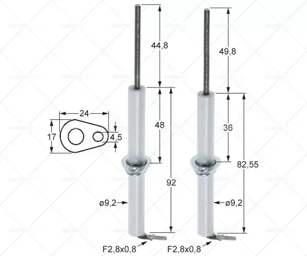 Must-Have Sada pojistkových zástrček průměr 1 9,5 mm vnější 2,8 mm délka 1 48 mm délka 2 48 mm