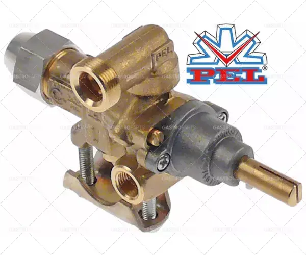 Vysoce Kvalitní Plynový kohout PEL Type 21S přívodní plynové potrubí příruba Ø21mm KBD výstup o 0 mm plyn M16x1,5 (trubka o 10 mm)