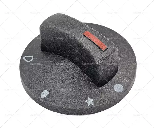 knoflík pr. 72mm osa 8x6mm plyn plochou vpravo černý Ověřený