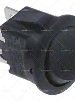 kolébkový spínač montážní průměr 20mm 250V 10A 2no vnější připojení 4,8mm kulatý černý Cenový Hit