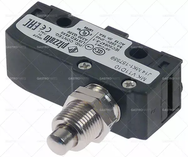 Cenově Výhodný mikrospínač s montážní vzdáleností pístu 25mm závit M12x0,75 250V 1CO
