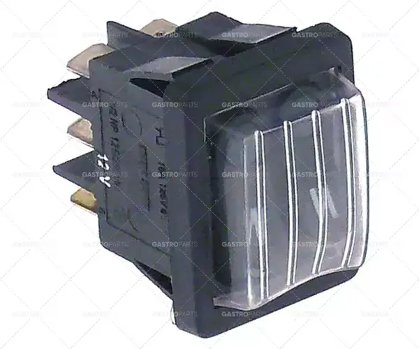 Horká Nabídka kolébkový spínač montážní rozměry 30x22mm zelená 1NO/NO 12V 6A osvětlený I, II