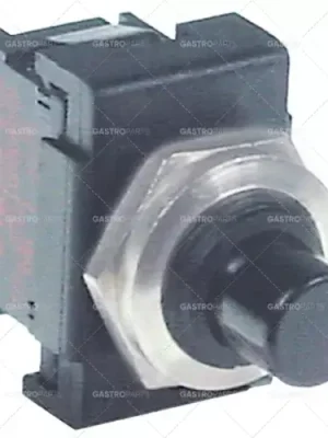 montáž spínače ø 12mm černá 1NO 250V 6A připojení vnější faston 4,8mm Finální Výprodej