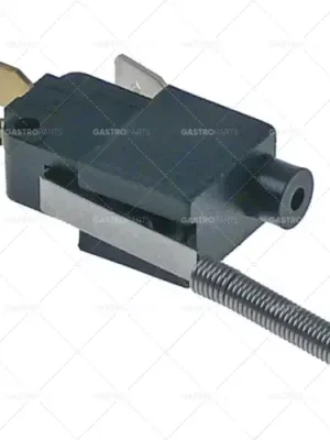 Bezpečná Platba mikrospínač s páčkou 250V 16A 1CO připojení samec faston 6,3mm D 59,5mm