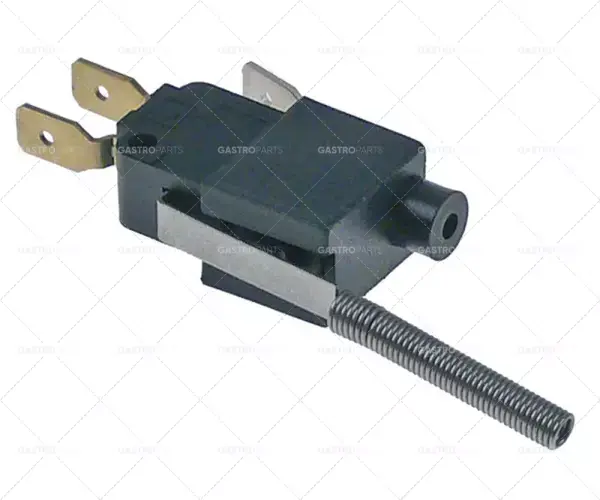 Bezpečná Platba mikrospínač s páčkou 250V 16A 1CO připojení samec faston 6,3mm D 59,5mm