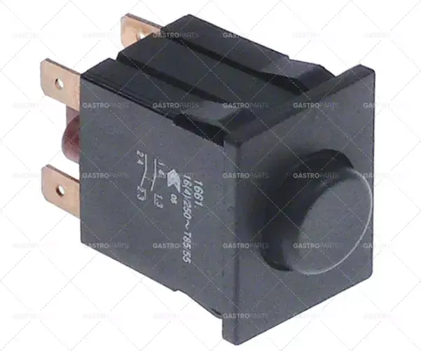 Akční Nabídka montážní rozměry tlačítka 30x22mm 250V 16A 2no připojené. pánské 6,3mm kulaté černé