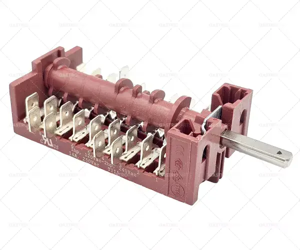 Akční Cena Cam vypínače 5 spínacích poloh spínací sekvence 1-0-2-3-4 9NO 16A osy o 6x4,6mm