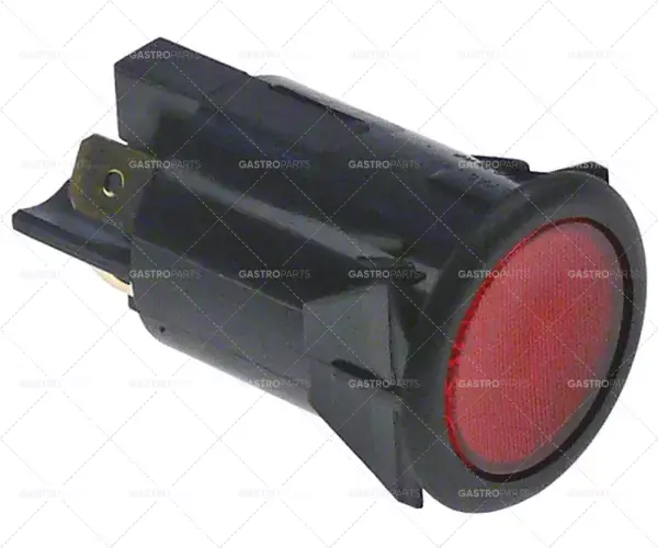 montáž spínače ø 25mm červená 2NO 250V 16A osvětlená přípojka samec faston 6,3mm Pouze Dnes