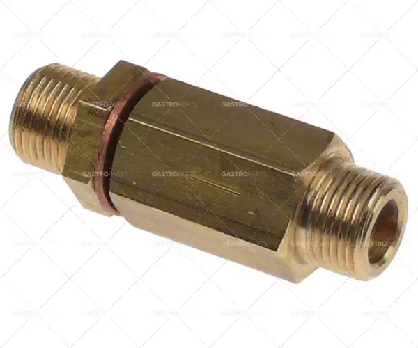 zpětný ventil vstup 3/8" výstup 3/8" l 38mm Sleva