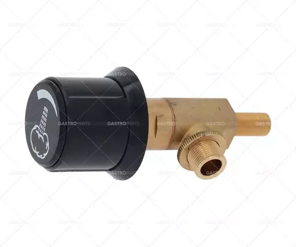 Oblíbený parní kohout s knoflíkem přívod páry M13x1 výstup M18x1,25