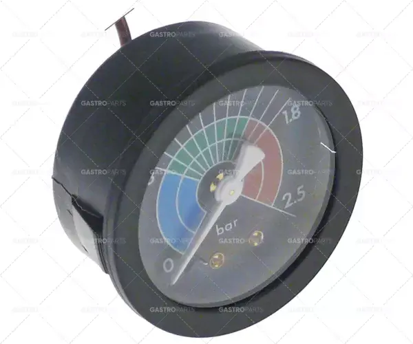Vysoce Kvalitní manometr rozsah tlaku 0-2,5bar ø 52mm připojení 1/8" kapilární trubka 600mm