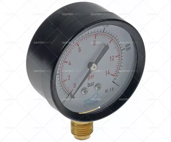 manometr ø 62mm rozsah tlaku 0-1bar připojení 1/4" Vysoce Kvalitní