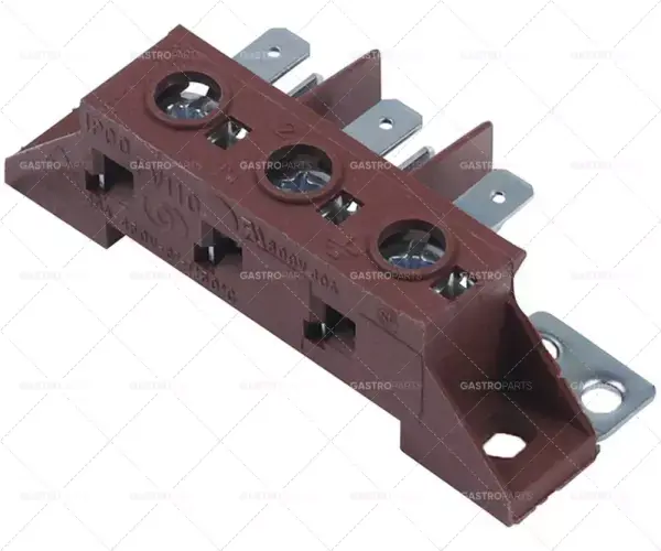 silová svorkovnice 3 póly max. 40A max. 450V průměr připojení 6mm2 / f6.3 150°C Koupit Online