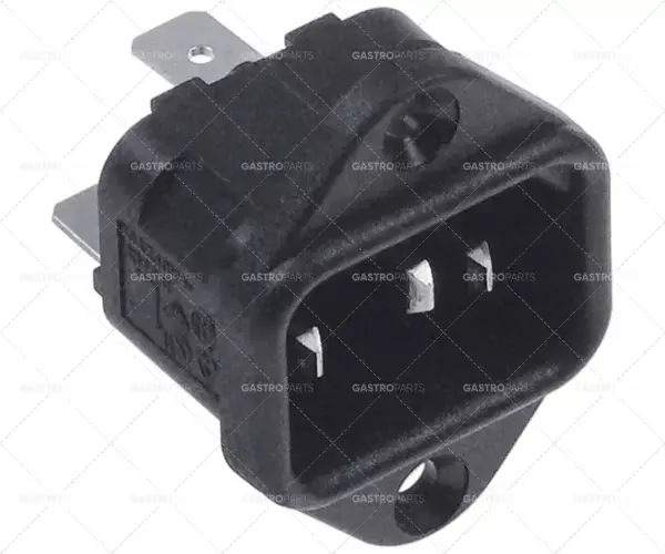 napájecí konektor pro zařízení s nízkou teplotou c14 10A 250V mužský konektor 6.3mm nylon Levný