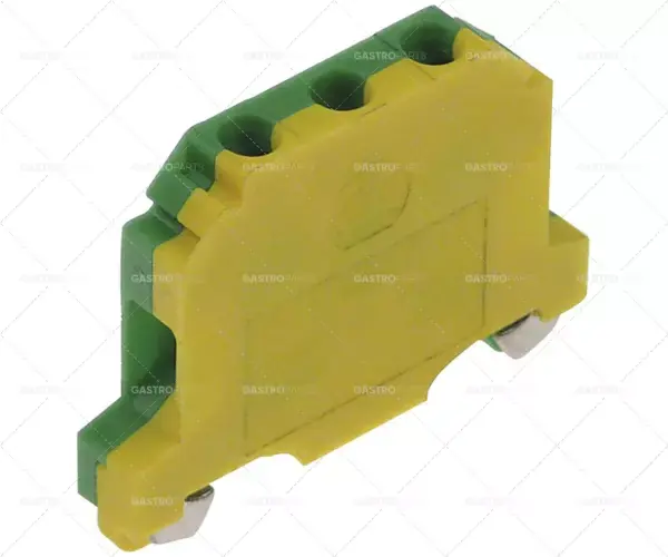 Koupit Online lištová svorka 1pólová 6mm² žlutá/zelená pro DIN lištu 35mm H 35mm