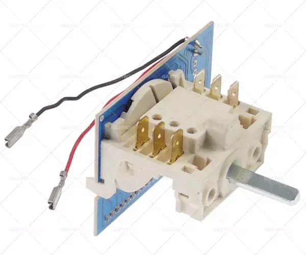 vačkový spínač 16polohový spínač 16A 3no 6x4,6mm montážní délka 23mm samec 2,8mm plast Oblíbený