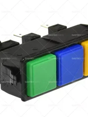 Přepínač kombinace rozměru 28,5x77,5mm žlutá / zelená 2NO / 1Z / 1NO 250V 16A Horká Nabídka