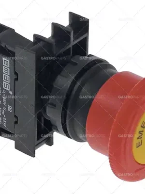 Časově Omezené momentové tlačítko montážní průměr 22mm 10A 1nc červená