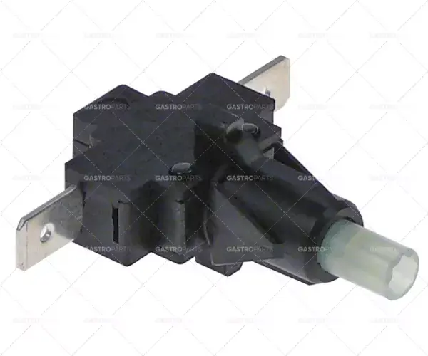 Hit Sezóny momentový spínač montáž ø 12mm černý 1NO 250V 16A připojení vnější faston 6,3mm