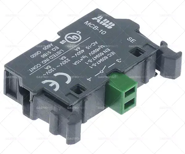 blok kontaktů abb mcb-01 1no max 400V 8A černý/zelený Super Cena