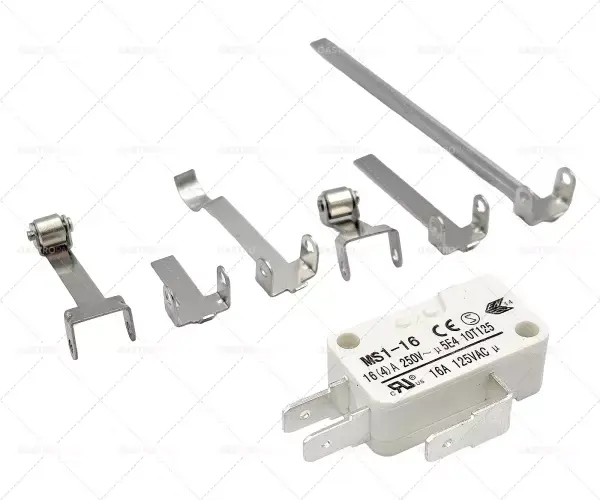 mikrospínač s pístem 250V 16A 1CO připojení vnější faston 4,8mm L1 27,8mm Bezpečná Platba