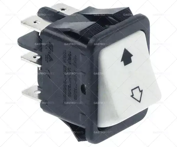 kolébkový spínač montážní rozměry 30x22mm bílý 2CO 250V 16A pro šipku mlýnku na maso Autentický